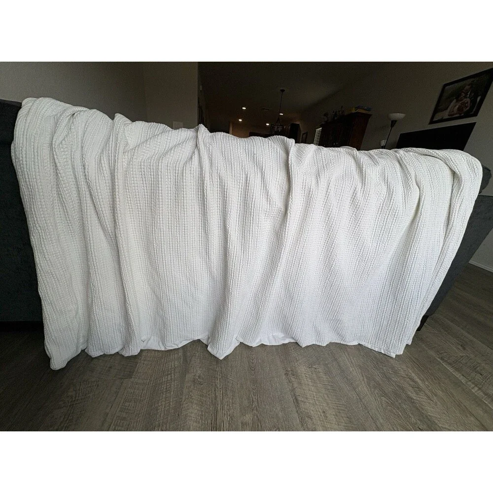 Pottery Barn Honeycomb Cotton Duvet Cover W/ Sham King/Cal King Pls Read Details